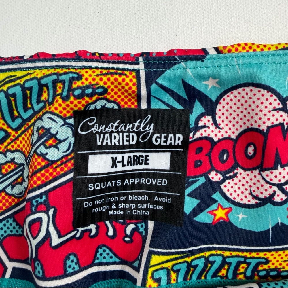 Constantly Varied Gear CVG Knockout Comic Print Capri Leggings Squat Proof XL - Picture 2 of 6